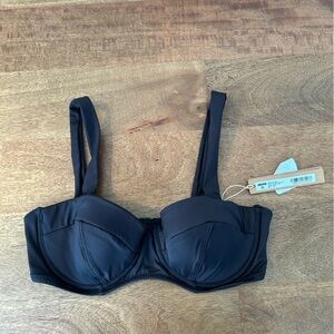 SKIMS Signature Swim Strapless Underwire Top Onyx